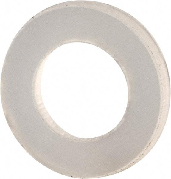 Made in USA - #4 Screw, Grade 6/6 Nylon Standard Flat Washer - 0.12" ID x 0.22" OD, 0.031" Thick, Plain Finish - Americas Industrial Supply