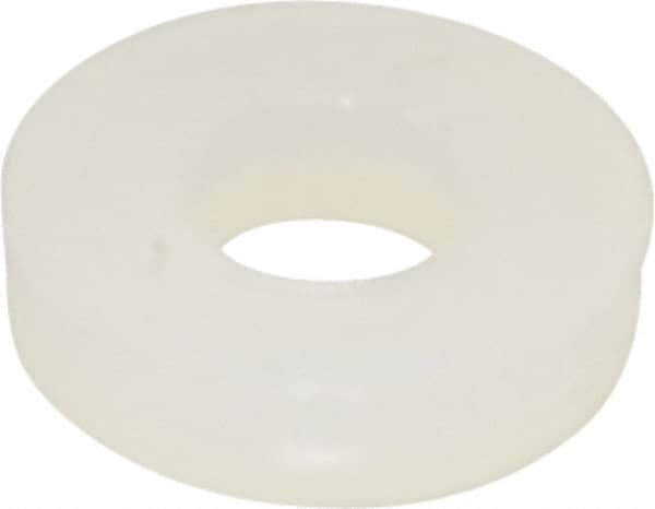 Made in USA - #5 Screw, Grade 6/6 Nylon Standard Flat Washer - 0.13" ID x 0.285" OD, 0.062" Thick, Plain Finish - Americas Industrial Supply