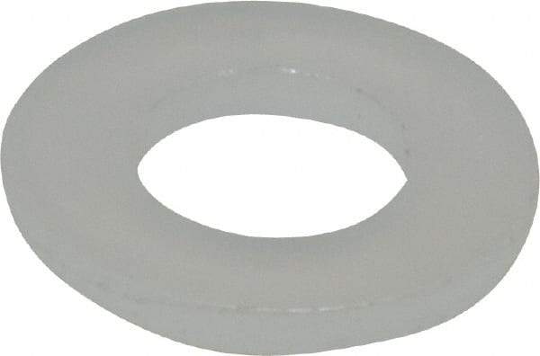 Made in USA - #6 Screw, Grade 6/6 Nylon Standard Flat Washer - 0.156" ID x 0.312" OD, 0.031" Thick, Plain Finish - Americas Industrial Supply