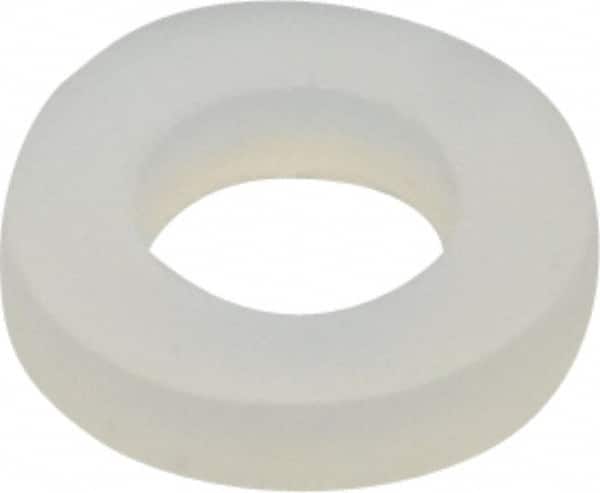Made in USA - #6 Screw, Grade 6/6 Nylon Standard Flat Washer - 0.162" ID x 0.312" OD, 0.062" Thick, Plain Finish - Americas Industrial Supply