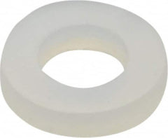Made in USA - #6 Screw, Grade 6/6 Nylon Standard Flat Washer - 0.162" ID x 0.312" OD, 0.062" Thick, Plain Finish - Americas Industrial Supply