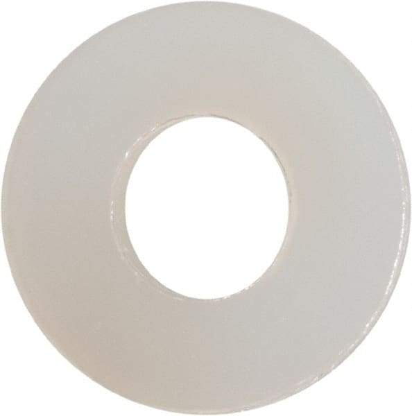 Made in USA - #8 Screw, Grade 6/6 Nylon Standard Flat Washer - 0.177" ID x 0.408" OD, 0.062" Thick, Plain Finish - Americas Industrial Supply