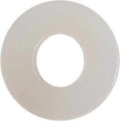 Made in USA - #8 Screw, Grade 6/6 Nylon Standard Flat Washer - 0.177" ID x 0.408" OD, 0.062" Thick, Plain Finish - Americas Industrial Supply