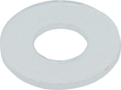 Made in USA - #8 Screw, Grade 6/6 Nylon Standard Flat Washer - 0.193" ID x 0.437" OD, 0.031" Thick, Plain Finish - Americas Industrial Supply