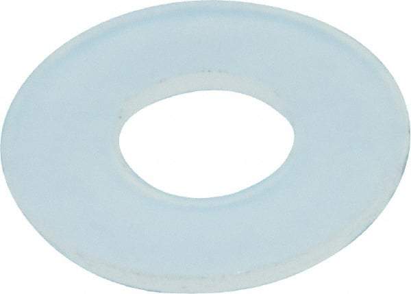 Made in USA - #10 Screw, Grade 6/6 Nylon Standard Flat Washer - 0.2" ID x 0.45" OD, 0.031" Thick, Plain Finish - Americas Industrial Supply