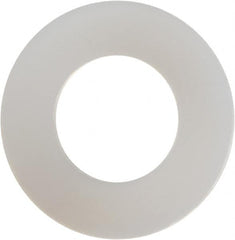 Made in USA - #12 Screw, Grade 6/6 Nylon Standard Flat Washer - 0.24" ID x 0.465" OD, 0.015" Thick, Plain Finish - Americas Industrial Supply