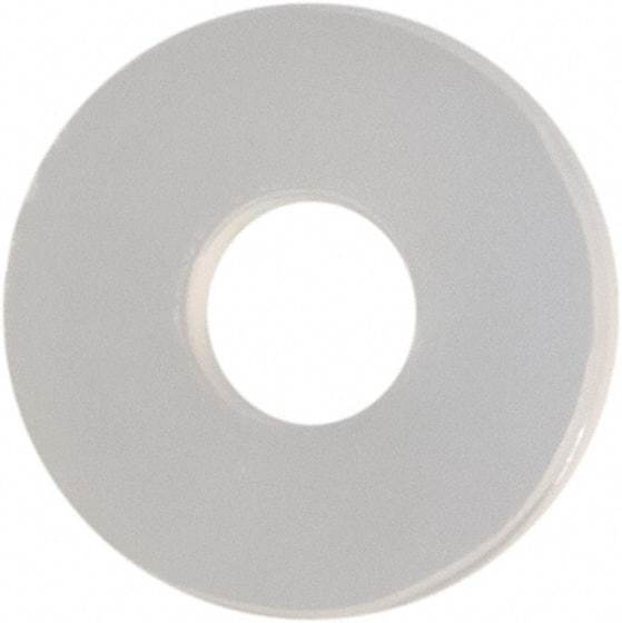 Made in USA - #0 Screw, Grade 6/6 Nylon Standard Flat Washer - 0.068" ID x 0.188" OD, 0.025" Thick, Plain Finish - Americas Industrial Supply