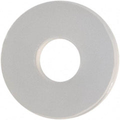 Made in USA - #0 Screw, Grade 6/6 Nylon Standard Flat Washer - 0.068" ID x 0.188" OD, 0.025" Thick, Plain Finish - Americas Industrial Supply