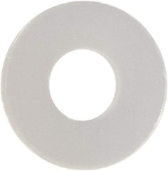 Made in USA - #1 Screw, Grade 6/6 Nylon Standard Flat Washer - 0.084" ID x 0.219" OD, 0.025" Thick, Plain Finish - Americas Industrial Supply