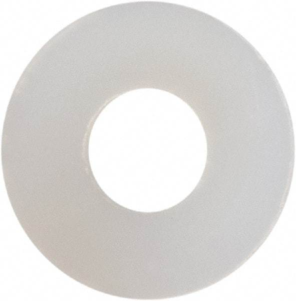 Made in USA - #2 Screw, Grade 6/6 Nylon Standard Flat Washer - 0.094" ID x 1/4" OD, 0.031" Thick, Plain Finish - Americas Industrial Supply