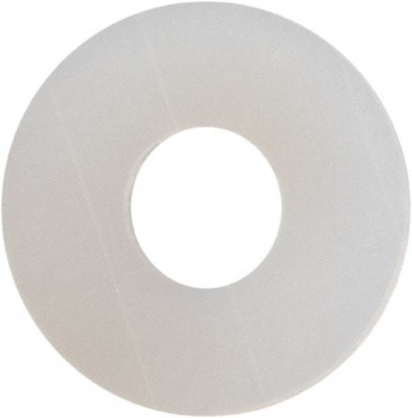 Made in USA - #3 Screw, Grade 6/6 Nylon Standard Flat Washer - 0.109" ID x 0.312" OD, 0.031" Thick, Plain Finish - Americas Industrial Supply