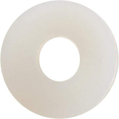 Made in USA - #5 Screw, Grade 6/6 Nylon Standard Flat Washer - 0.141" ID x 0.406" OD, 0.04" Thick, Plain Finish - Americas Industrial Supply