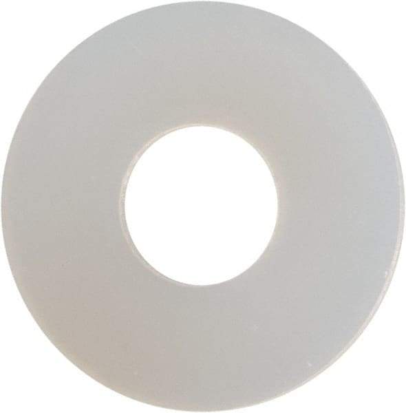 Made in USA - #8 Screw, Grade 6/6 Nylon Standard Flat Washer - 0.188" ID x 1/2" OD, 0.04" Thick, Plain Finish - Americas Industrial Supply