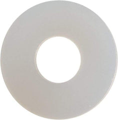 Made in USA - #8 Screw, Grade 6/6 Nylon Standard Flat Washer - 0.188" ID x 1/2" OD, 0.04" Thick, Plain Finish - Americas Industrial Supply