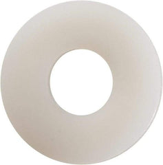 Made in USA - #12 Screw, Grade 6/6 Nylon Standard Flat Washer - 0.234" ID x 5/8" OD, 0.062" Thick, Plain Finish - Americas Industrial Supply