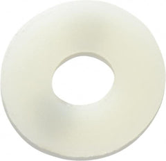 Made in USA - 1/4" Screw, Grade 6/6 Nylon Standard Flat Washer - 0.281" ID x 0.734" OD, 0.062" Thick, Plain Finish - Americas Industrial Supply