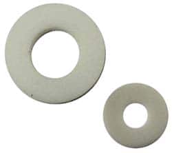 Made in USA - #12 Screw, PTFE Standard Flat Washer - 1/4" ID x 0.665" OD, 0.198" Thick, Plain Finish - Americas Industrial Supply