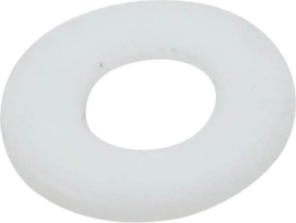 Made in USA - #4 Screw, PTFE Standard Flat Washer - 0.116" ID x 1/4" OD, 0.031" Thick, Plain Finish - Americas Industrial Supply