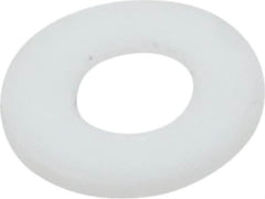 Made in USA - #4 Screw, PTFE Standard Flat Washer - 0.116" ID x 1/4" OD, 0.031" Thick, Plain Finish - Americas Industrial Supply