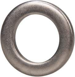 Made in USA - 1/8" Thick, 0.63" Inside x 1" OD, Round Shim - 9/16" Screw, Uncoated 302/304 Stainless Steel - Americas Industrial Supply