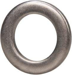 Made in USA - 1/8" Thick, 0.63" Inside x 1" OD, Round Shim - 9/16" Screw, Uncoated 302/304 Stainless Steel - Americas Industrial Supply