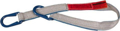 Lift-All - 6' Long x 2" Wide, 3,200 Lb Vertical Capacity, 1 Ply, Nylon Web Sling - 2,500 Lb Choker Capacity, Gray - Americas Industrial Supply