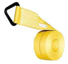 Lift-All - 27' Long x 4" Wide, 5,000 Lb Vertical Capacity, Polyester Web Sling - Yellow - Americas Industrial Supply