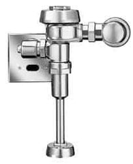 Sloan Valve Co. - 3/4" Spud Coupling, 3/4" Pipe, Urinal Automatic Flush Valve - Handle Opening, 1.5 Gal per Flush, Metal Cover, Powered by Electrical Line with 24 Volt Step Down Transformer - Americas Industrial Supply