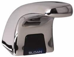 Sloan Valve Co. - Chrome Single Hole Pedestal Electronic & Sensor Faucet without Mixer - Powered by 6 VAC, Standard Spout - Americas Industrial Supply