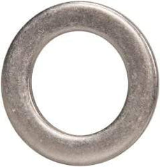 Made in USA - 0.09" Thick, 0.63" Inside x 1" OD, Round Shim - 9/16" Screw, Uncoated 302/304 Stainless Steel - Americas Industrial Supply