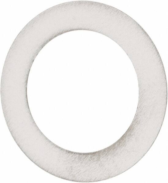 Made in USA - 0.012" Thick, 0.755" Inside x 1-1/8" OD, Round Shim - 5/8" Screw, Uncoated 302/304 Stainless Steel - Americas Industrial Supply