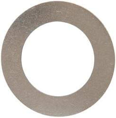 Made in USA - 0.01" Thick, 7/8" Inside x 1-3/8" OD, Round Shim - 3/4" Screw, Uncoated 302/304 Stainless Steel - Americas Industrial Supply