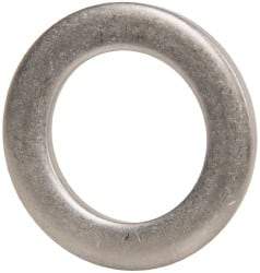 Made in USA - 1/8" Thick, 7/8" Inside x 1-3/8" OD, Round Shim - 3/4" Screw, Uncoated 302/304 Stainless Steel - Americas Industrial Supply