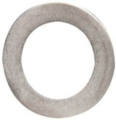Made in USA - 0.03" Thick, 7/8" Inside x 1-3/8" OD, Round Shim - 3/4" Screw, Uncoated 302/304 Stainless Steel - Americas Industrial Supply