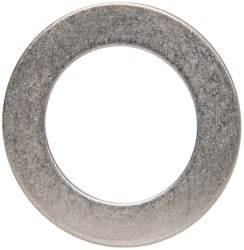 Made in USA - 0.048" Thick, 7/8" Inside x 1-3/8" OD, Round Shim - 3/4" Screw, Uncoated 302/304 Stainless Steel - Americas Industrial Supply