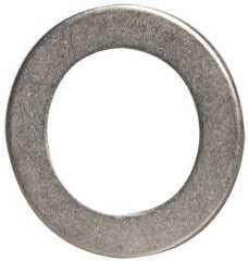 Made in USA - 0.06" Thick, 7/8" Inside x 1-3/8" OD, Round Shim - 3/4" Screw, Uncoated 302/304 Stainless Steel - Americas Industrial Supply