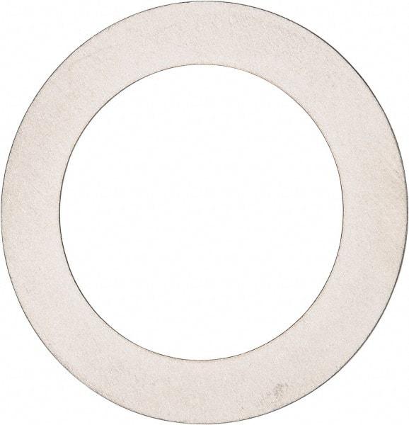 Made in USA - 0.012" Thick, 1-1/8" Inside x 1-5/8" OD, Round Shim - Uncoated 302/304 Stainless Steel - Americas Industrial Supply
