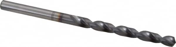 OSG - #12 120° Vanadium High Speed Steel Jobber Drill - TiCN Finish, Right Hand Cut, Spiral Flute, Straight Shank, 86mm OAL, Standard Point - Americas Industrial Supply