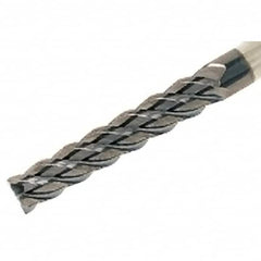 Iscar - 1/2", 3" LOC, 1/2" Shank Diam, 6" OAL, 6 Flute, Solid Carbide Square End Mill - Single End, TiAlN Finish, Spiral Flute, 45° Helix, Centercutting, Right Hand Cut, Right Hand Flute - Americas Industrial Supply