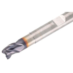 Iscar - 3/8", 3 Flute, Single End, Solid Carbide, Corner Chamfer End Mill - 2-1/2" OAL, 38° Helix, Right Hand Flute, 7/16" LOC, Right Hand Cut, 0.87" Extended Reach - Americas Industrial Supply