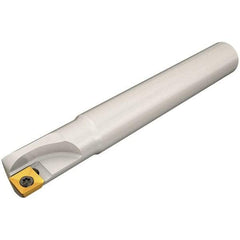 Iscar - 20mm Cut Diam, 22mm Max Depth of Cut, 20mm Shank Diam, 120mm OAL, Indexable Square Shoulder End Mill - Cylindrical Shank, 90° Lead Angle, Through Coolant, Series Heliquad - Americas Industrial Supply