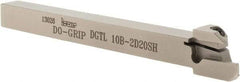 Iscar - External Thread, 0.3937" Max Depth of Cut, 1.9mm Min Groove Width, 120mm OAL, Left Hand Indexable Grooving Cutoff Toolholder - 10mm Shank Height x 10mm Shank Width, DG.. Insert Style, DGT Toolholder Style, Series Do-Grip - Americas Industrial Supply