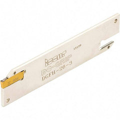 Iscar - 4.8 to 5mm Groove Width, Neutral Cut, DGFH Indexable Grooving Blade - DGN-UT/UA, DGN-W, DGN/DGNC/DGNM-C, DGN/DGNM-J/JS/JT, DGR/L-C DGRC/LC-C, DGR/L-J/JS, GRIP, GRIP (Full Radius) Insert Style, Series Do-Grip & Heli-Grip - Americas Industrial Supply