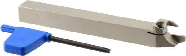 Iscar - External Thread, 0.4724" Max Depth of Cut, 1.9mm Min Groove Width, 120mm OAL, Right Hand Indexable Grooving Cutoff Toolholder - 12mm Shank Height x 12mm Shank Width, DG.. Insert Style, DGT Toolholder Style, Series Do-Grip - Americas Industrial Supply