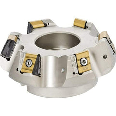 Iscar - 1.86" Cut Diam, 2-1/2" Arbor Hole, 3/4" Max Depth of Cut, 65° Indexable Chamfer & Angle Face Mill - 10 Inserts, T465 LN.T 2212ZN.. Insert, Right Hand Cut, Series Helitang - Americas Industrial Supply