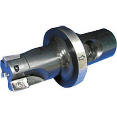 Iscar - 1-1/4" Cut Diam, 0.35" Max Depth of Cut, 3.74" OAL, Indexable Square Shoulder End Mill - CF4 Modular Connection, 90° Lead Angle, Through Coolant, Series ClickFit, Heli2000 - Americas Industrial Supply