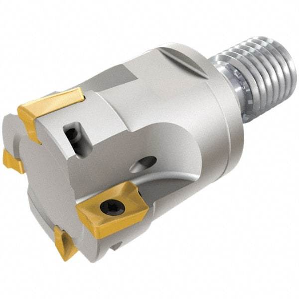 Iscar - 25mm Cut Diam, 10mm Max Depth of Cut, Indexable Square Shoulder End Mill - M12 Modular Connection, 90° Lead Angle, Through Coolant, Series FlexFit, Heli2000 - Americas Industrial Supply