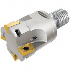 Iscar - 25mm Cut Diam, 10mm Max Depth of Cut, Indexable Square Shoulder End Mill - M12 Modular Connection, 90° Lead Angle, Through Coolant, Series FlexFit, Heli2000 - Americas Industrial Supply