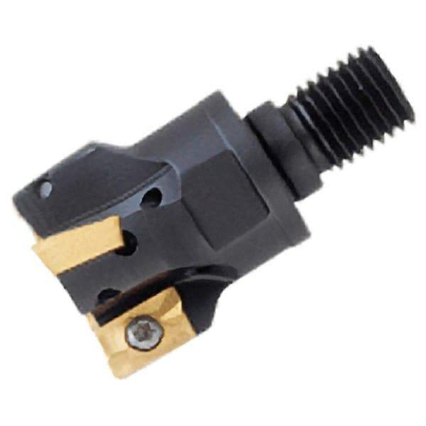 Iscar - 1-1/4" Cut Diam, 0.56" Max Depth of Cut, Indexable Square Shoulder End Mill - M16 Modular Connection, 90° Lead Angle, Through Coolant, Series FlexFit, Heli2000 - Americas Industrial Supply