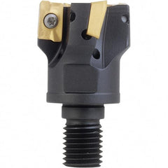 Iscar - 1-1/4" Cut Diam, 0.56" Max Depth of Cut, 1.97" OAL, Indexable Square Shoulder End Mill - HM90 ADKT 1505.. Inserts, CF4 Modular Connection, 90° Lead Angle, Through Coolant, Series ClickFit, Heli2000 - Americas Industrial Supply